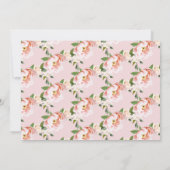 Sip & See Baby Meisje Foto Blush Bloemen Baby show Kaart (Achterkant)