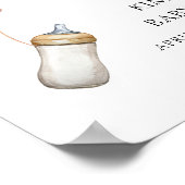 Sip & See Balloon Bottle Baby shower Welkom Poster (Hoek)