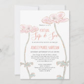 Sip & See Blush Roze Baby Meisje Virtual Baby show Kaart (Voorkant)