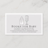 Sip & See Bottle Champagne Grey Boeken voor Baby Informatiekaartje (Voorkant)