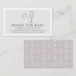 Sip & See Bottle Champagne Grey Boeken voor Baby Informatiekaartje