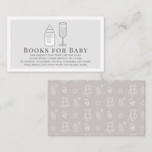 Sip & See Bottle Champagne Grey Boeken voor Baby Informatiekaartje