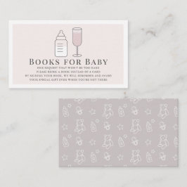 Sip & See Bottle Champagne Roze Boeken voor Baby Informatiekaartje