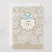 Sip & See Burlap kantflessen Blue Boy Bunting Kaart (Achterkant)