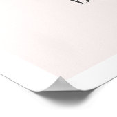 Sip & See Champagne Roze Baby shower Welkom Poster (Hoek)