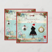 Sip & See Festive Wonderland Baby shower Kaart (Voorkant / Achterkant)