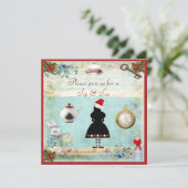 Sip & See Festive Wonderland Baby shower Kaart (Staand voorkant)