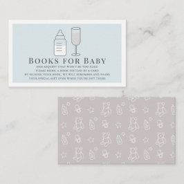 Sip & See Fles Champagne Bl Boeken voor Baby Informatiekaartje