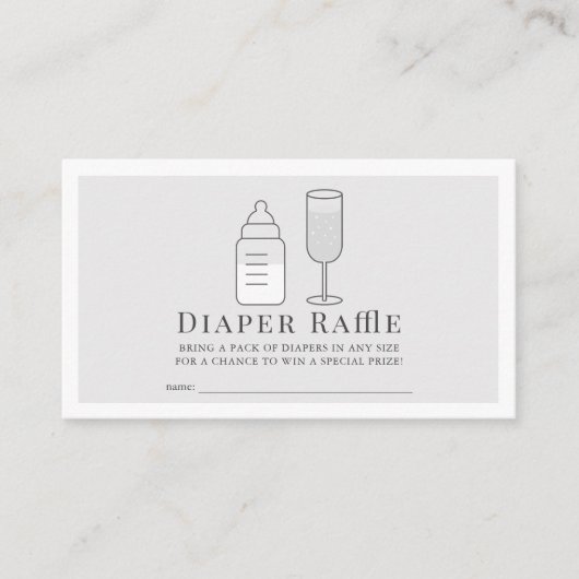 SIP & SEE Fles Champagne GR Luier Raffle Ticket Informatiekaartje (Voorkant)