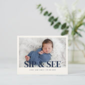 SIP & SEE Party Invitation Post Kaart (Staand voorkant)