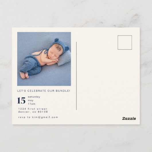 SIP & SEE Party Invitation Post Kaart (Achterkant)