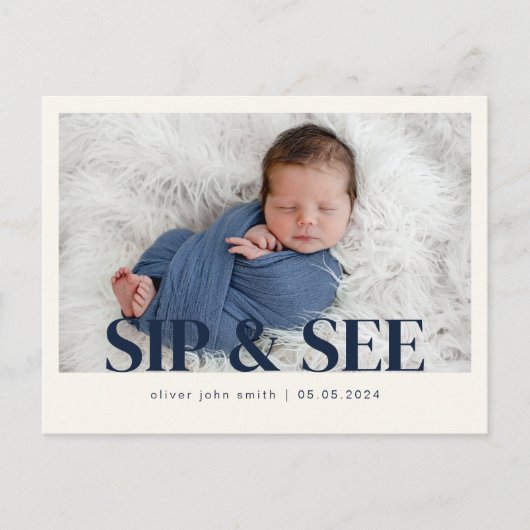 SIP & SEE Party Invitation Post Kaart (Voorkant)