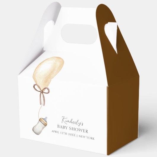 Sip & See Simple Boho Balloon Bottle Baby shower Bedankdoosjes (Achterkant)