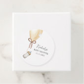 Sip & See Simple Boho Balloon Bottle Baby shower Bedankjes Labels (In situ)