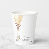 Sip & See Simple Boho Balloon Bottle Baby shower Papieren Bekers (Voorkant)