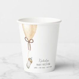 Sip & See Simple Boho Balloon Bottle Baby shower Papieren Bekers