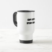 "Sip Sexy Stay Bold" Flirty Coffee Mok (Voorkant links)