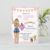 Sip Shop mall scavenger hunt Invitation Kaart (Staand voorkant)