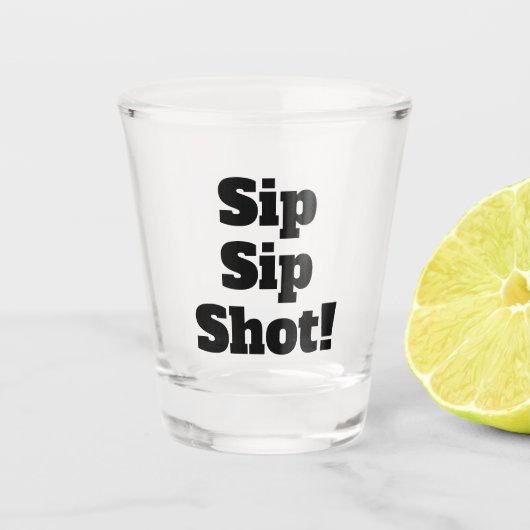 Sip Shot Fun en Games Funny Shot Glas (Voorkant)