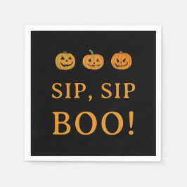 Sip Sip Boo Halloween Party | Pumpkins & Booze Servet