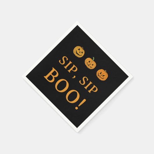 Sip Sip Boo Halloween Party | Pumpkins & Booze Servet (Hoek)