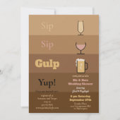 Sip Sip Gulp Wedding Shower-uitnodigingen Kaart (Voorkant)