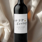 Sip Sip Hoera Bruidsfeest Bruiloft Wijn Etiket