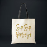Sip Sip Hoera Faux Gold Folie Wedding Party Bag Tote Bag<br><div class="desc">Sip Hooray Faux Gold Foil Wedding Party Bag is de perfecte bruidstas om mee te reizen naar een bestemming bruiloft.</div>