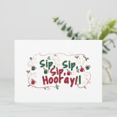 Sip, Sip, Hoera!, Ontwerp van de Verzameling van V Feestdagenkaart (Staand voorkant)