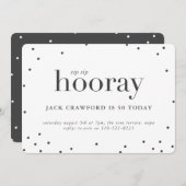 Sip sip hoera verjaardagsfeestje uitnodiging (Voorkant / Achterkant)