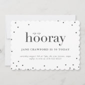 Sip sip hoera verjaardagsfeestje uitnodiging (Voorkant)