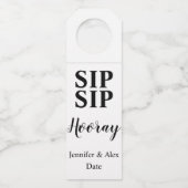 Sip Sip Hoera Viering Flessenhanger (Voorkant)