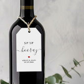 Sip Sip Hoeraa Labels, Trouwcadeau Label,  Cadeaulabel