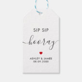 Sip Sip Hoeraa Labels, Trouwcadeau Label, Cadeaulabel (Voorkant)