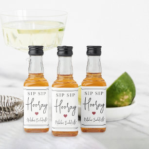 Sip Sip Hooray Bachelorette Party Favor Likeurfles Etiket