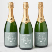 Sip Sip Hooray Bachelorette Party Favor Sparkling Wijnetiket (Flessen)