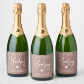Sip Sip Hooray Bachelorette Party Favor Sparkling Wijnetiket (Flessen)