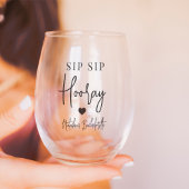 Sip Sip Hooray Bachelorette Party Wijnglas Zonder Voet