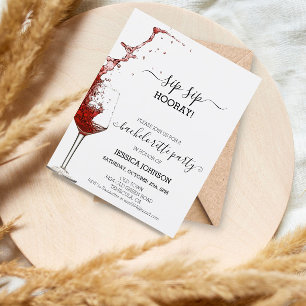 Sip Sip Hooray Bachelorette Party Wine