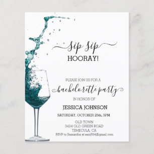 Sip Sip Hooray Bachelorette Party Wine