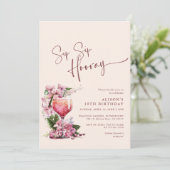 Sip Sip Hooray Birthday Celebration Boho Mauve Kaart (Staand voorkant)