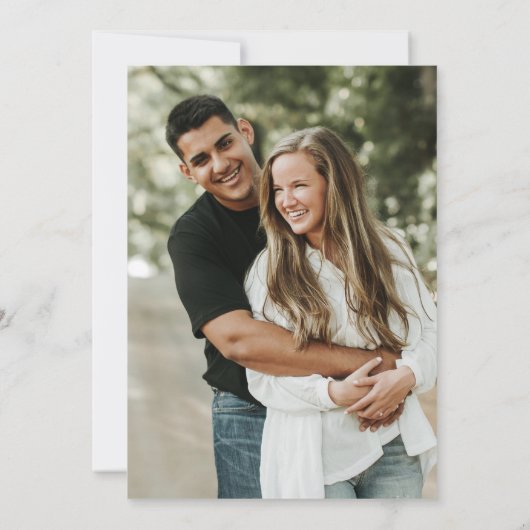 Sip Sip Hooray Black Gold Photo Couple's Shower Kaart (Achterkant)