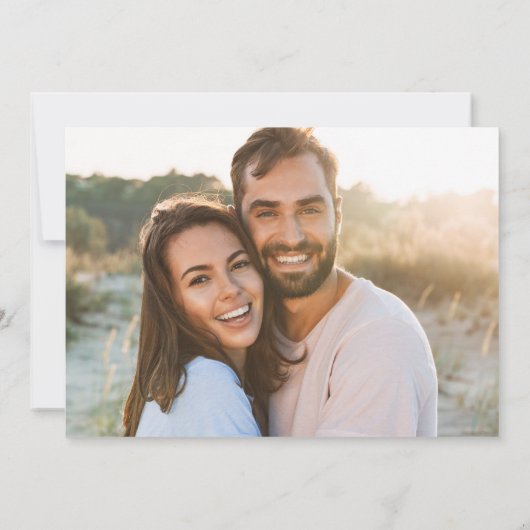 Sip Sip Hooray Black White 2 Photo Verloving Kaart (Achterkant)