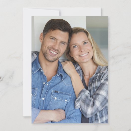 Sip Sip Hooray Blue Photo Couple's Shower Kaart (Achterkant)