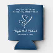 Sip Sip Hooray Blue Wedding Favor Blikjeskoeler (Achterkant)