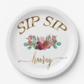 SIP SIP HOORAY-BLUMEN! PAPIEREN BORDJE (Voorkant)