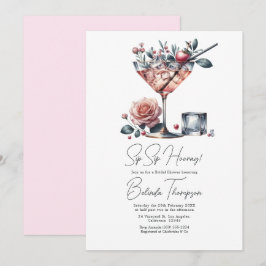 Sip Sip Hooray! Blush Mimosa Bar Bruidsfeest Kaart