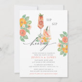 Sip Sip Hooray Bright Cocktail Couple's Shower Kaart (Voorkant)