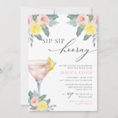 Sip Sip Hooray Bright Cocktail Vrijgezellenfeest Kaart (Voorkant)