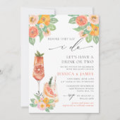 Sip Sip Hooray Bright Cocktail Wedding Shower Kaart (Voorkant)